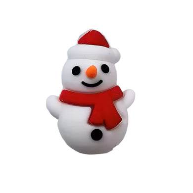 3D Silicone Focal Bead - Snowman 1 Count Beads