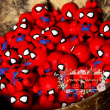 Load image into Gallery viewer, 3D Silicone Focal Bead - Spiderman 1 Count Beads
