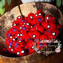 Load image into Gallery viewer, 3D Silicone Focal Bead - Spiderman 1 Count Beads
