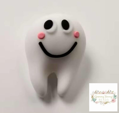 3D Silicone Focal Bead - Tooth 1 Count Beads