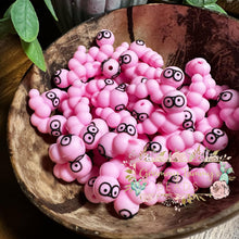 Load image into Gallery viewer, 3D Silicone Focal Bead - Worm Pink = 1 Count Beads
