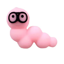 Load image into Gallery viewer, 3D Silicone Focal Bead - Worm Pink = 1 Count Beads
