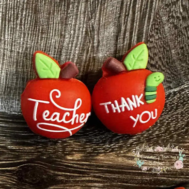 3D Teacher’s Apple Silicone Focal Bead Silicone Focal Bead