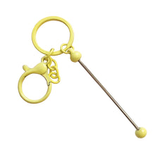 Load image into Gallery viewer, Beadable Keychain Bars with Chain -  Many Colors Available

