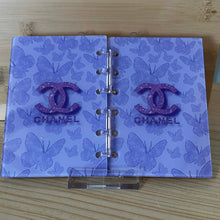 Load image into Gallery viewer, Designer inspired Acrylic Loose-leaf Cover Notebook Plastic Binder - Purple CiCi

