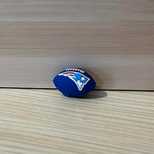 Load image into Gallery viewer, 3D Patriots Football Silicone Focal Bead
