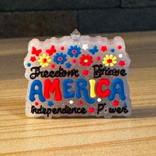 Load image into Gallery viewer, America - Silicone Focal Bead
