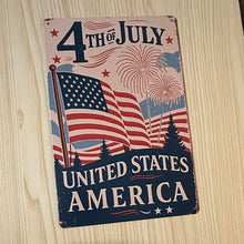 Load image into Gallery viewer, Creative Tin Sign 8X12 - 4th of July
