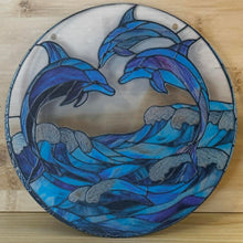 Load image into Gallery viewer, Acrylic Suncatcher with Chain - Large - Dolphins
