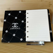 Load image into Gallery viewer, Designer Inspired Acrylic Loose-leaf Cover Notebook Plastic Binder - CiCi B&amp;W
