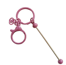 Load image into Gallery viewer, Beadable Keychain Bars with Chain -  Many Colors Available
