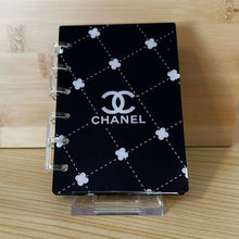 Load image into Gallery viewer, Designer Inspired Acrylic Loose-leaf Cover Notebook Plastic Binder - CiCi B&amp;W
