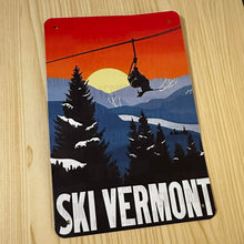 Load image into Gallery viewer, Creative Tin Sign 8X12 - Ski Vermont
