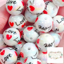 Load image into Gallery viewer, 5 Count 16Mm Love Hearts Acrylic Beads
