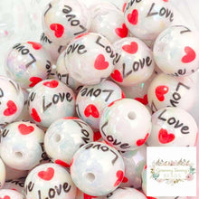 Load image into Gallery viewer, 5 Count 16Mm Love Hearts Acrylic Beads
