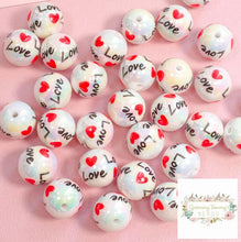 Load image into Gallery viewer, 5 Count 16Mm Love Hearts Acrylic Beads
