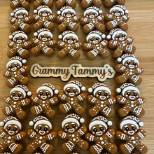 Load image into Gallery viewer, Gingerbread Santa - Silicone Focal Beads
