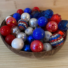 Load image into Gallery viewer, 20mm Assorted Red, White &amp; Blue Beads - 5 Count
