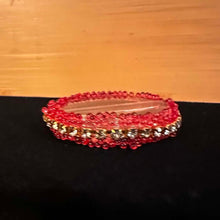 Load image into Gallery viewer, Flatback Holder Bead - Clear Base - 34mm Blingbling Red
