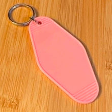 Load image into Gallery viewer, Plastic Hotel Blank Keychain Multiple Color Options
