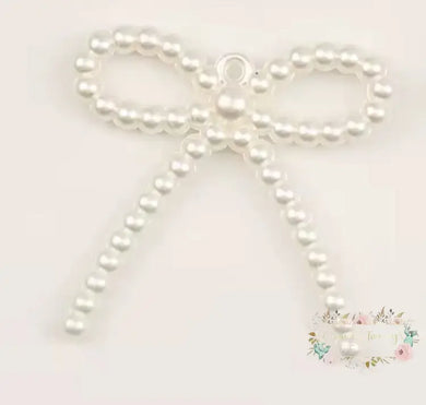 58x60mm UV Imitation Pearl Bowknot Charm Bowknot Large Charm