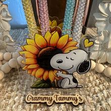 Load image into Gallery viewer, Snoop Sunflower - Acrylic Pen/Pencil/Brush Holder

