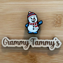 Load image into Gallery viewer, Snowman - Silicone Focal Bead
