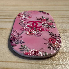 Load image into Gallery viewer, Embossed Acrylic Charm - Double Sided - CiCi Pink Flowers
