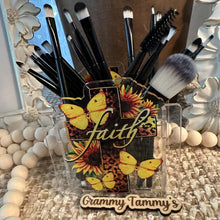 Load image into Gallery viewer, Faith - ACRYLIC PEN/PENCIL/MAKE UP BRUSHES HOLDER
