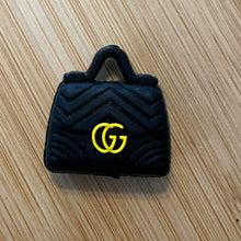 Load image into Gallery viewer, GiGi Black Purse Silicone Focal Bead

