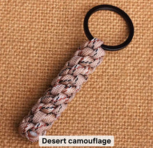 Load image into Gallery viewer, Handmade Woven Paracord Knot Survival Keychain

