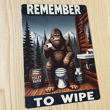 Load image into Gallery viewer, Creative Tin Sign 8X12 - Remember to Wipe

