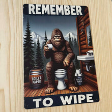 Load image into Gallery viewer, Creative Tin Sign 8X12 - Remember to Wipe
