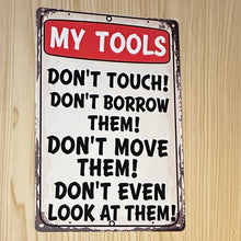 Load image into Gallery viewer, Creative Tin Sign 8X12 - Tools

