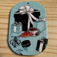 Load image into Gallery viewer, Embossed Acrylic Charm - Double Sided - Breakfast at Tifs
