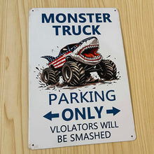 Load image into Gallery viewer, Creative Tin Sign 8X12 - Monster Truck Parking

