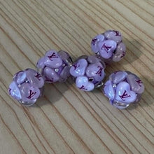 Load image into Gallery viewer, Love 20mm Fancy Heart Beads - Purple - 5 Count
