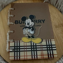 Load image into Gallery viewer, Designer Inspired Acrylic Loose-leaf Cover Notebook Plastic Binder - Burberry Mouse
