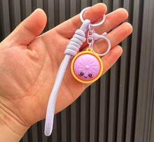 Load image into Gallery viewer, 3D PVC Lanyard Cute Cartoon Dumpling Backpack Key - Assorted Colors Avalable
