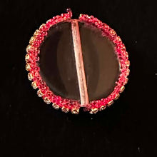 Load image into Gallery viewer, Flatback Holder Bead - Clear Base - 34mm Blingbling Red
