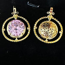Load image into Gallery viewer, Reversible Pink Gemstone Pendant
