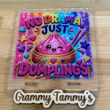 Load image into Gallery viewer, No Drama Just Dumplings - ACRYLIC PEN/PENCIL/MAKE UP BRUSHES HOLDER
