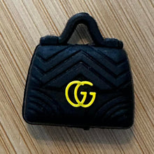 Load image into Gallery viewer, GiGi Black Purse Silicone Focal Bead
