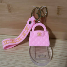 Load image into Gallery viewer, CiCi Pink Soft Silicone PVC Rubber Keychain
