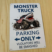 Load image into Gallery viewer, Creative Tin Sign 8X12 - Monster Truck Parking
