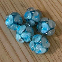 Load image into Gallery viewer, Love 20mm Fancy Acrylic Heart - Blue - 5 Count
