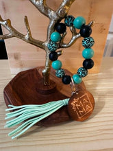 Load image into Gallery viewer, Ma Keychain Wristlet - Turquoise

