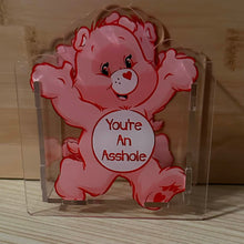Load image into Gallery viewer, ACRYLIC PEN/PENCIL/MAKE UP BRUSHES HOLDER - Swearbear - Pink - You're An A$$
