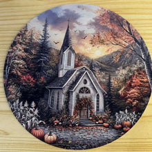 Load image into Gallery viewer, Round Creative Tin Sign - 7.87 inches - Church
