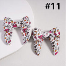 Load image into Gallery viewer, 3D Cartoon Printed Bow Silicone Focal Beads 40*40mm - 15 Different Prints
